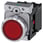 Lystrykknap, rød, Trykknap, flad, med holder, 1 NC, LED modul med integreret LED 110 V AC, skrue 3SU1153-0AB20-1CA0 miniature