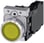 Lystrykknap, gul, Trykknap, flad, med holder, 1 NO+1 NC, LED modul med integreret LED 110 V AC, skrue 3SU1153-0AB30-1FA0 miniature