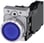 Lystrykknap, blå, Trykknap, flad, med holder, 1 NO+1 NC, LED modul med integreret LED 110 V AC, skrue 3SU1153-0AB50-1FA0 miniature