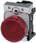 Indikatorlampe, rød, linse, glat, med holder, LED modul med integreret LED 110 V AC, fjeder 3SU1153-6AA20-3AA0 miniature