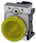 Indikatorlampe, gul, linse, glat, med holder, LED modul med integreret LED 110 V AC, fjeder 3SU1153-6AA30-3AA0 miniature