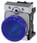 Indikatorlampe, blå, linse, glat, med holder, LED modul med integreret LED 110 V AC, skrue 3SU1153-6AA50-1AA0 miniature