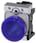 Indikatorlampe, blå, linse, glat, med holder, LED modul med integreret LED 110 V AC, fjeder 3SU1153-6AA50-3AA0 miniature