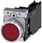 Lystrykknap, rød, Trykknap, flad, med holder, 1 NO+1 NC, LED modul med integreret LED 230 V AC, fjeder 3SU1156-0AB20-3FA0 miniature