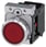 Lystrykknap, rød, Trykknap, flad, med holder, 1 NC, LED modul med integreret LED 230 V AC, fjeder 3SU1156-0AB20-3CA0 miniature