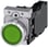 Lystrykknap, grøn, Trykknap, flad, med holder, 1 NO+1 NC, LED modul med integreret LED 230 V AC, skrue 3SU1156-0AB40-1FA0 miniature