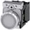 Lystrykknap, hvid, Trykknap, flad, med holder, 1 NO, LED modul med integreret LED 230 V AC, skrue 3SU1156-0AB60-1BA0 miniature