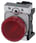 Indikatorlampe, rød, linse, glat, med holder, LED modul med integreret LED 230 V AC, fjeder 3SU1156-6AA20-3AA0 miniature