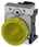 Indikatorlampe, gul, linse, glat, med holder, LED modul med integreret LED 230 V AC, fjeder 3SU1156-6AA30-3AA0 miniature