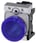 Indikatorlampe, blå, linse, glat, med holder, LED modul med integreret LED 230 V AC, fjeder 3SU1156-6AA50-3AA0 miniature