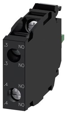Kontaktmodul med 2 kontaktelementer, 2 NO, skrue, for frontplade 3SU1400-1AA10-1DA0