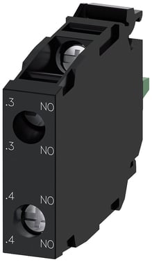 Kontaktmodul med 2 kontaktelementer, 2 NO, skrue, for frontplade 3SU1400-1AA10-1DA0