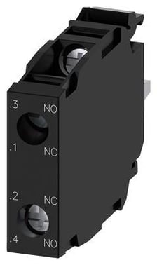 Kontaktmodul med 2 kontaktelementer, 1 NO+1 NC, skrue, for frontplade 3SU1400-1AA10-1FA0