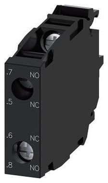 Kontaktmodul med 2 kontaktelementer, 1 NO førende + 1 NC forsinket, skrue, for frontplade , 3SU1400-1AA10-1GA0 3SU1400-1AA10-1GA0