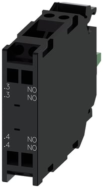 Kontaktmodul med 2 kontaktelementer, 2 NO, fjeder, for frontplade 3SU1400-1AA10-3DA0