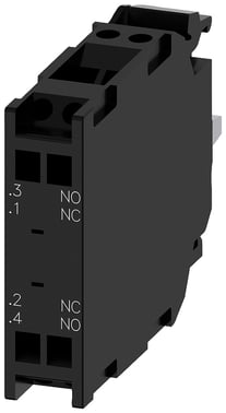 Kontaktmodul med 2 kontaktelementer, 1 NO+1 NC, fjeder, for frontplade 3SU1400-1AA10-3FA0