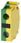 Support, grøn/gul, skrue, for bund motage 3SU1400-2DA43-1AA0 miniature