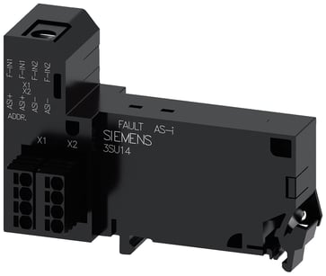 AS-Interface modul, 2 safe inputs, sort, fjeder (Push-in), 3SU1400-2EA10-6AA0