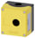 Kapsling  rund, plastik, Hus top del gul, 1 kontrol punkt plastik, forsænket for label, uden udstyr 3SU1801-0AA00-0AB2 miniature