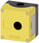 Kapsling  rund, plastik, Hus top del gul, 1 kontrol punkt plastik, forsænket for label, uden udstyr 3SU1801-0AA00-0AB2 miniature