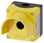 Kapsling  rund, plastik, Hus top del gul, 1 kontrol punkt plastik, med beskyttende krave, uden udstyr 3SU1801-0AA00-0AC2 miniature