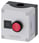 Kapsling  1 kontrol punkt plastik, forsænket for label, A=Trykknap rød, label: O, 1 NC, skrue, bund motage 3SU1801-0AC00-2AB1 miniature