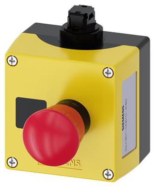 AS-Interface Kapsling  plastik,  1 kontrol punkt plastik, forsænket for label Trykknap rød, 40 mm 3SU1801-0NB10-4HB2