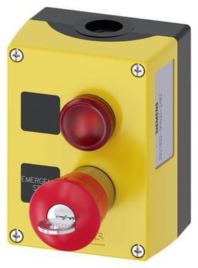 Kapsling plastik 2 kontrol punkter plastik, B = Indikatorlampe, rød, LED 24 V AC/DC,skrue 3SU1802-0NA00-2AB2