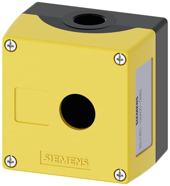 Kapsling metal, Hus top del gul, 1 kontrol punkt metal, forsænket for label, uden udstyr 3SU1851-0AA00-0AB2