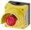 Kapsling metal, Hus top del gul, med beskyttende krave, 1 kontrol punkt metal Trykknap rød, 40 mm 3SU1851-0ND00-2AC2 miniature