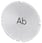 Inskription plade for lystrykknap, rund, hvid med sort font, inskription: In 3SU1900-0AB71-0AB0 miniature