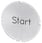 Inskription plade for lystrykknap, rund, hvid med sort font, inskription: start 3SU1900-0AB71-0DT0 miniature