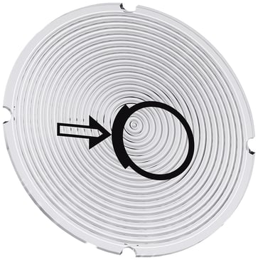 Inskription plade for lystrykknap, rund, hvid med sort font, grafisk symbol: brake 3SU1900-0AB71-0RH0