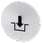 Inskription plade for lystrykknap, rund, hvid med sort font, grafisk symbol: lock 3SU1900-0AB71-0RK0 miniature