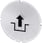 Inskription plade for lystrykknap, rund, hvid med sort font, grafisk symbol: unlock 3SU1900-0AB71-0RL0 miniature