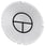 Inskription plade for lystrykknap, rund, hvid med sort font, grafisk symbol: on/off momentary kontakt 3SU1900-0AB71-0RN0 miniature