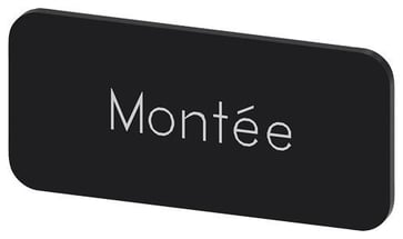Mærkningsplade til label holder, label str.12.5x27mm, sort label, hvid font, inskription: Montee 3SU1900-0AC16-0GC0
