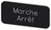 Mærkningsplade til label holder, label str.12.5x27mm, sort label, hvid font, inskription: Marche Arrêt 3SU1900-0AC16-0GU0 miniature