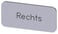 Mærkningsplade til label holder, label str.12.5x27mm, sølv label, sort font, inskription: højre 3SU1900-0AC81-0AH0 miniature