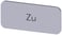 Mærkningsplade til label holder, label str.12.5x27mm, sølv label, sort font, inskription:, 3SU1900-0AC81-0AL0 3SU1900-0AC81-0AL0 miniature