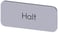 Mærkningsplade til label holder, label str.12.5x27mm, sølv label, sort font, inskription: Stop 3SU1900-0AC81-0AK0 miniature