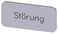 Mærkningsplade til label holder, label str.12.5x27mm, sølv label, sort font, inskription: Fault, 3SU1900-0AC81-0AQ0 3SU1900-0AC81-0AQ0 miniature
