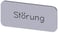 Mærkningsplade til label holder, label str.12.5x27mm, sølv label, sort font, inskription: Fault, 3SU1900-0AC81-0AQ0 3SU1900-0AC81-0AQ0 miniature