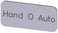 Mærkningsplade til label holder, label str.12.5x27mm, sølv label, sort font, inskription: Manual O Auto, 3SU1900-0AC81-0DD0 3SU1900-0AC81-0DD0 miniature