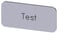 Mærkningsplade til label holder, label str.12.5x27mm, sølv label, sort font, inskription: test 3SU1900-0AC81-0DV0 miniature