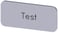 Mærkningsplade til label holder, label str.12.5x27mm, sølv label, sort font, inskription: test 3SU1900-0AC81-0DV0 miniature