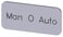 Mærkningsplade til label holder, label str.12.5x27mm, sølv label, sort font, inskription: Manual O Auto, 3SU1900-0AC81-0DY0 3SU1900-0AC81-0DY0 miniature