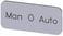 Mærkningsplade til label holder, label str.12.5x27mm, sølv label, sort font, inskription: Manual O Auto, 3SU1900-0AC81-0DY0 3SU1900-0AC81-0DY0 miniature