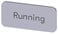 Mærkningsplade til label holder, label str.12.5x27mm, sølv label, sort font, inskription: Running 3SU1900-0AC81-0EB0 miniature