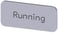 Mærkningsplade til label holder, label str.12.5x27mm, sølv label, sort font, inskription: Running 3SU1900-0AC81-0EB0 miniature
